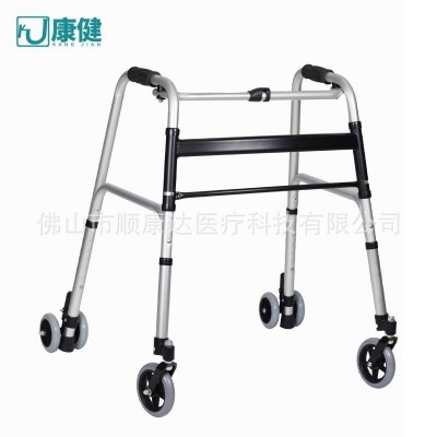 可折叠残疾人四脚助步器加厚铝合金骨折康复辅助行走器老人助行器图2
