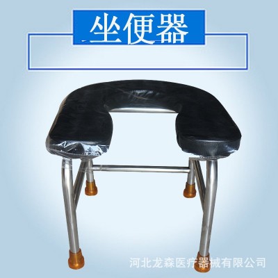 老人加固铝合金室内坐便椅 便携式折叠座便器 老年人移动坐便器