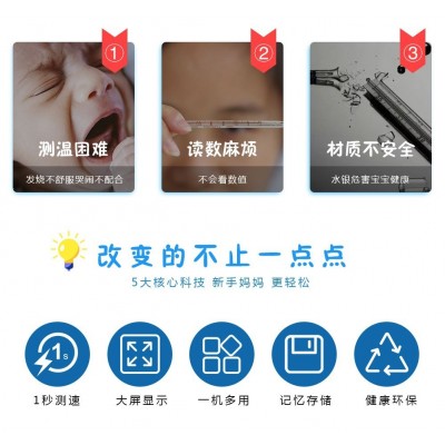 儿童成人两用测温仪家用体温计医用奶温水温物体非接触式图5