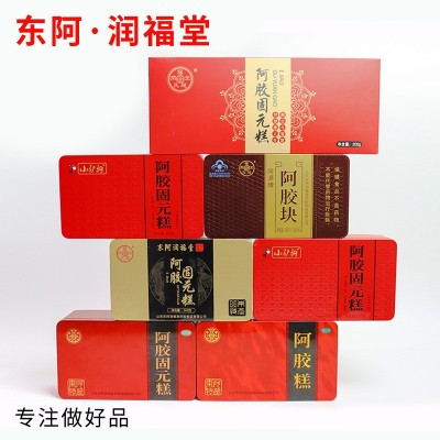 厂家一件代发山东可即食阿胶固元糕量足拉丝 盒装500g即食阿胶糕图2