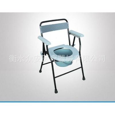 钢管带扶手老人坐便椅可折叠座便器图4