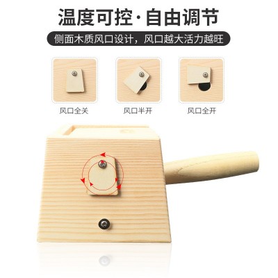 艾尚灸木制艾灸盒弧形悬灸艾炙盒随身灸家用艾草条艾灸木盒图3