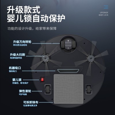 扫地机器人 家用自动懒人智能吸尘器USB充电清洁机拖地机礼品批发图3
