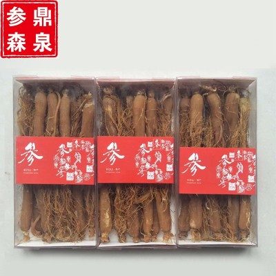 吉林长白山整支泡茶酒无糖红参生晒参 500g礼盒装人参红参图5