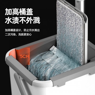 家用免手洗拖把平板拖把大号卧室客厅木地板一拖瓷砖地拖布懒人净图3