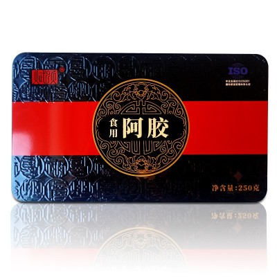 食用阿胶片块铁盒装250g 熬制手工糕图4