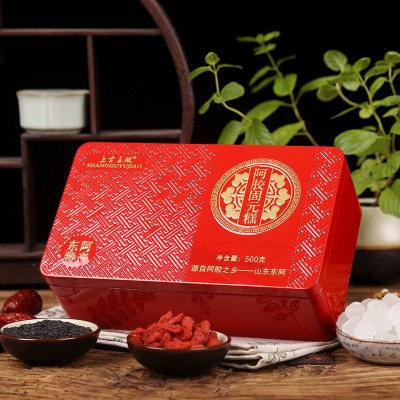 山东东阿厂家批发即食阿胶固元糕阿胶糕铁盒阿胶固元糕 阿胶糕图2