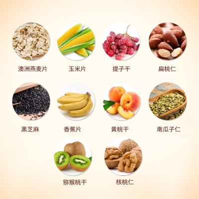 混合坚果水果燕麦片 即食冲饮代餐 谷物营养早餐 贴牌代工 大罐装图3