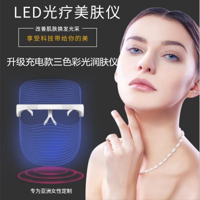 工厂直销 LED beauty mask 三色触摸充电美容面罩仪光子嫩肤仪图3