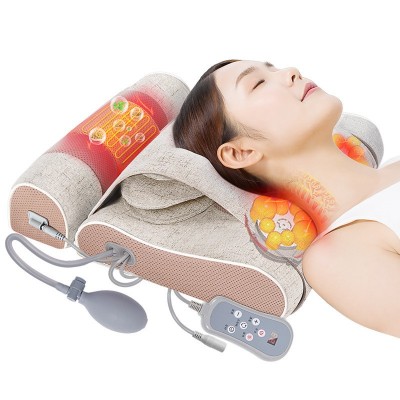 毕梵颈椎按摩器颈部腰部背部按摩枕头按摩靠垫腰部拉伸腰椎器图5