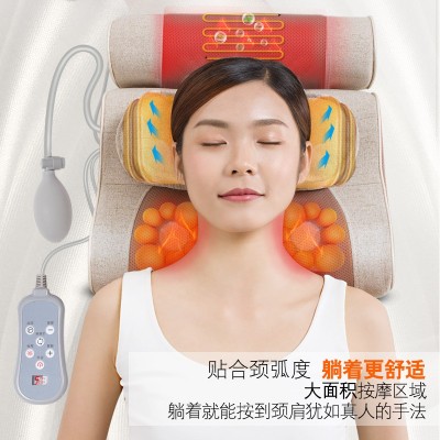 毕梵颈椎按摩器颈部腰部背部按摩枕头按摩靠垫腰部拉伸腰椎器图2
