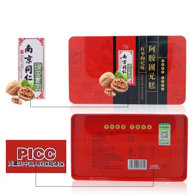 批发南京同仁堂绿金家园即食驴皮阿胶固元糕原味红枣枸杞味500g图3
