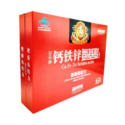 博诚瑞健百禾牌钙铁锌氨基酸口服液礼盒 250ml*4瓶蓝帽保健食品