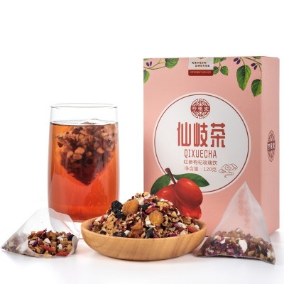 芍祖堂仙岐茶 红参玫瑰饮三角包 桂圆红枣枸杞花果茶 三角袋泡茶图5