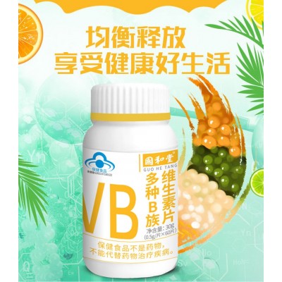 国和堂牌多种B族维生素片 B1、B2、B6、B12优化配方 缓解焦虑图2