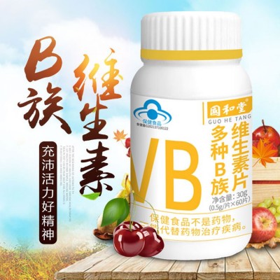 国和堂牌多种B族维生素片 B1、B2、B6、B12优化配方 缓解焦虑图5