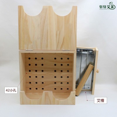 艾足箱艾灸实木足部艾灸盒图3