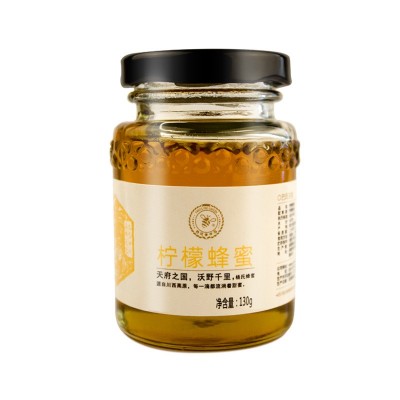 成都牧蜂人130g柠檬蜂蜜 蜂蜜试吃瓶装 自然成熟小罐蜂蜜一件代发图4