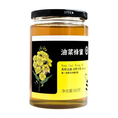 成都牧蜂人蜂蜜批发500g油菜花蜂蜜 油菜蜜一件代发图4