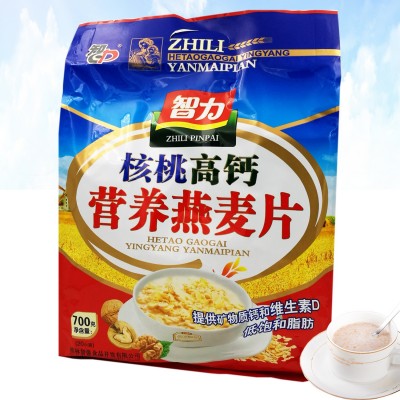批发智力核桃高钙燕麦片700g袋装速溶营养健康即食冲饮代餐粉谷物