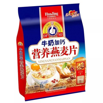 批发华精牛奶加钙燕麦片800g营养早餐 即食冲饮健康代餐冲饮食品图2