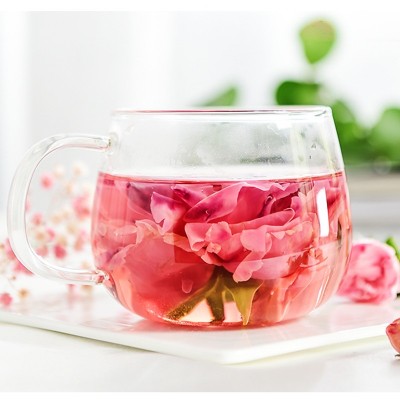 塞上烟雨 墨红玫瑰 厂家直销 玫瑰花茶 头水花烤干花冠 干花茶图3