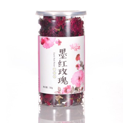 塞上烟雨 墨红玫瑰 厂家直销 玫瑰花茶 头水花烤干花冠 干花茶图4