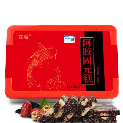 阿胶固元糕500g铁盒装 山东东阿特产即食阿胶糕 零食批发阿胶糕
