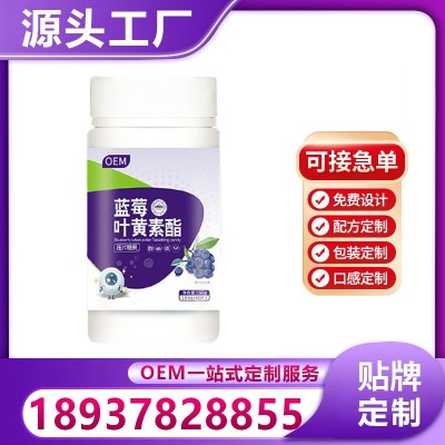 源头厂儿童青少年黑加仑蓝莓叶黄素酯压片糖果OEM代加工贴牌定制