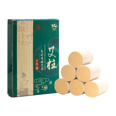 艾条艾柱十年陈黄金艾绒柱艾绒条艾灸柱艾灸条54粒南阳厂家批发图4