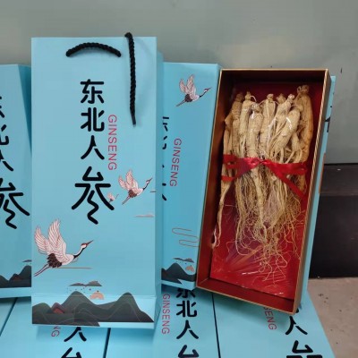 人参礼盒 白参 长白山人参 礼盒装 生晒参 东北人参 全须参图4