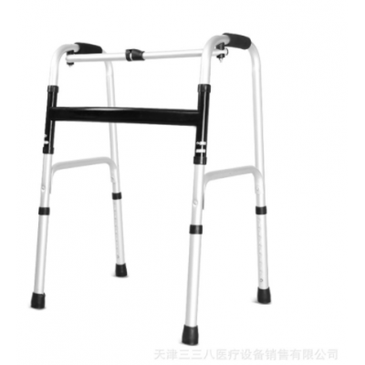 老人助行器高低可调节带轮可折叠老年人四角助步器批发