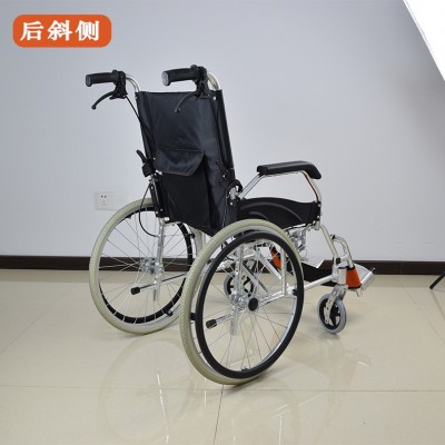 工厂直供铝合金折叠轮椅老人残疾人手动轮椅多功能轻便免充气轮椅图4