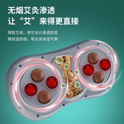 双头砭石全自动揉腹仪家用揉肚子艾腹部按摩器腰腹揉捏排宿便官网