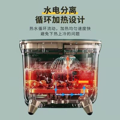 绿色家用微电脑式小腿店铺保修自动按摩按摩恒温折叠手动泡脚桶图2