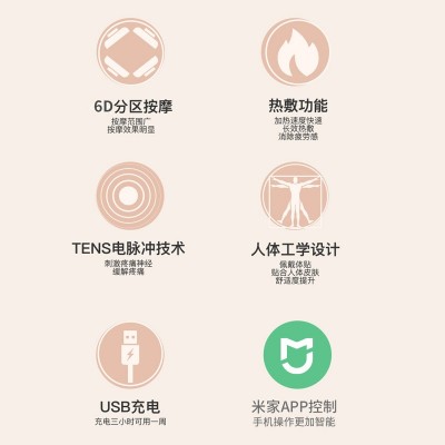 白色APP智能颈椎按摩器多功能 米家护颈仪肩部颈部腰部全身按摩仪图4
