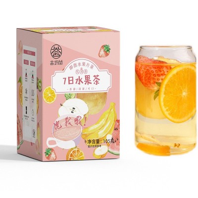 网红7日水果茶片花果茶手工七天水果干片火龙果柠檬泡水一件代发图5