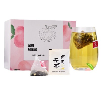 蜜桃乌龙茶48g三角包盒装白桃乌龙茶花果茶袋泡茶蜜桃乌龙茶