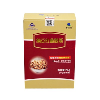 保健功能：辅助降血脂蓝帽 金奥力牌纳豆红曲胶囊 纳豆激酶降血脂图3