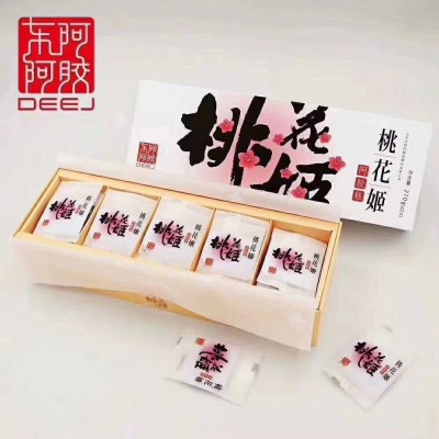 现货批发即食阿胶糕女性滋补品礼盒带礼品袋300g正品桃花姬阿胶糕图1