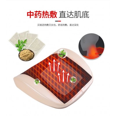 腰部按摩器议红外灯加热腰椎盘热敷靠垫按摩椅垫曲度变直按摩仪器图4