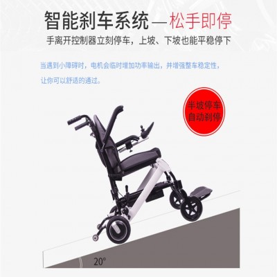 电动轮椅老人代步车折叠轻便携小小型残疾人旅行可上飞机款图2