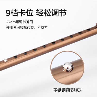 厂家四脚铝合金拐杖老人用防滑拐杖四脚手杖可调高低拐杖不锈钢拐图3