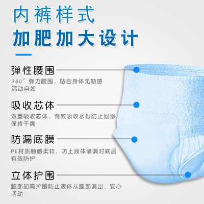 枫康成人拉拉裤XXL老人尿不湿特大号内裤式纸尿裤男女经济装批发图4