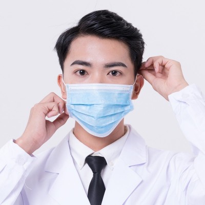 庭七医用口罩一次性灭菌三层防护成人款细菌过滤达99医用口罩批发图3