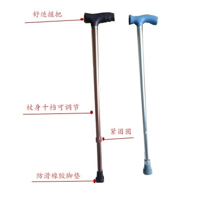 厂家批发铝合金手杖单脚拐杖可伸缩老人拐杖拐棍轻便助行器图2
