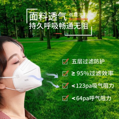 厂家批发成人防疫透气n95口罩独立儿童防尘一次性防护kn 95头戴式图3