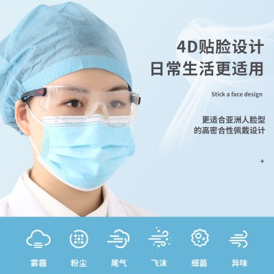 医用外科口罩一次性医用口罩防尘成人挂耳式防细菌飞沫隔离病菌图2