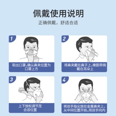 医用防护口罩N95成人一次性无纺布五层KN95防尘口罩独立包装现货X图3
