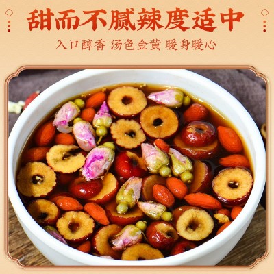 北京同仁堂红糖姜枣枸杞茶养生姜茶滋补调理玫瑰组合养生花茶批发图3